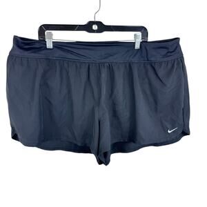 Nike Black Lightweight Bikini Lining Elastic Waist Athletic Shorts Plus Size 3X